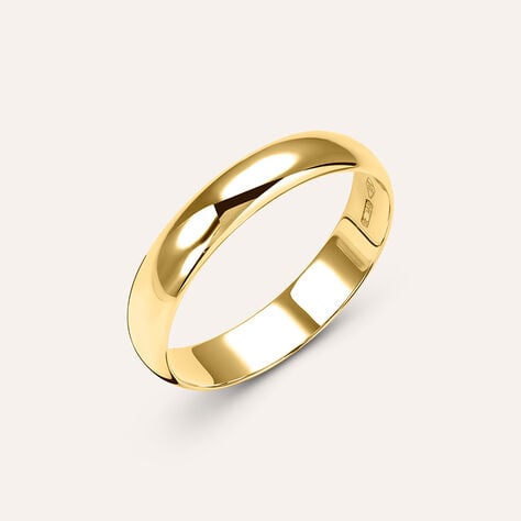 Fede Mantovana Leggera 4 mm Oro Giallo - Anelli con Incisione Unisex | Stroili