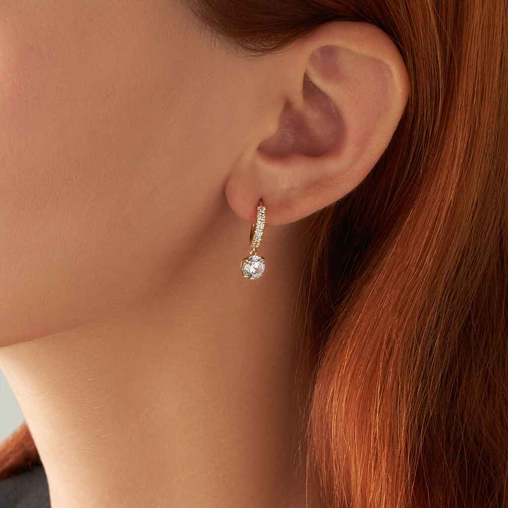Orecchini A Cerchio Toujours Oro Giallo Cubic Zirconia - Orecchini a Cerchio Donna | Stroili
