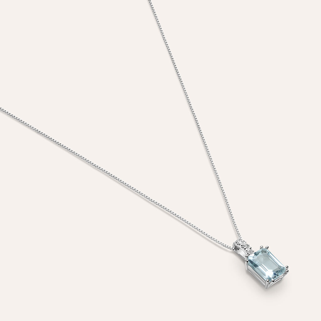 Collana Acquamarina Oro Bianco Acquamarina Diamante - Collane Donna | Stroili
