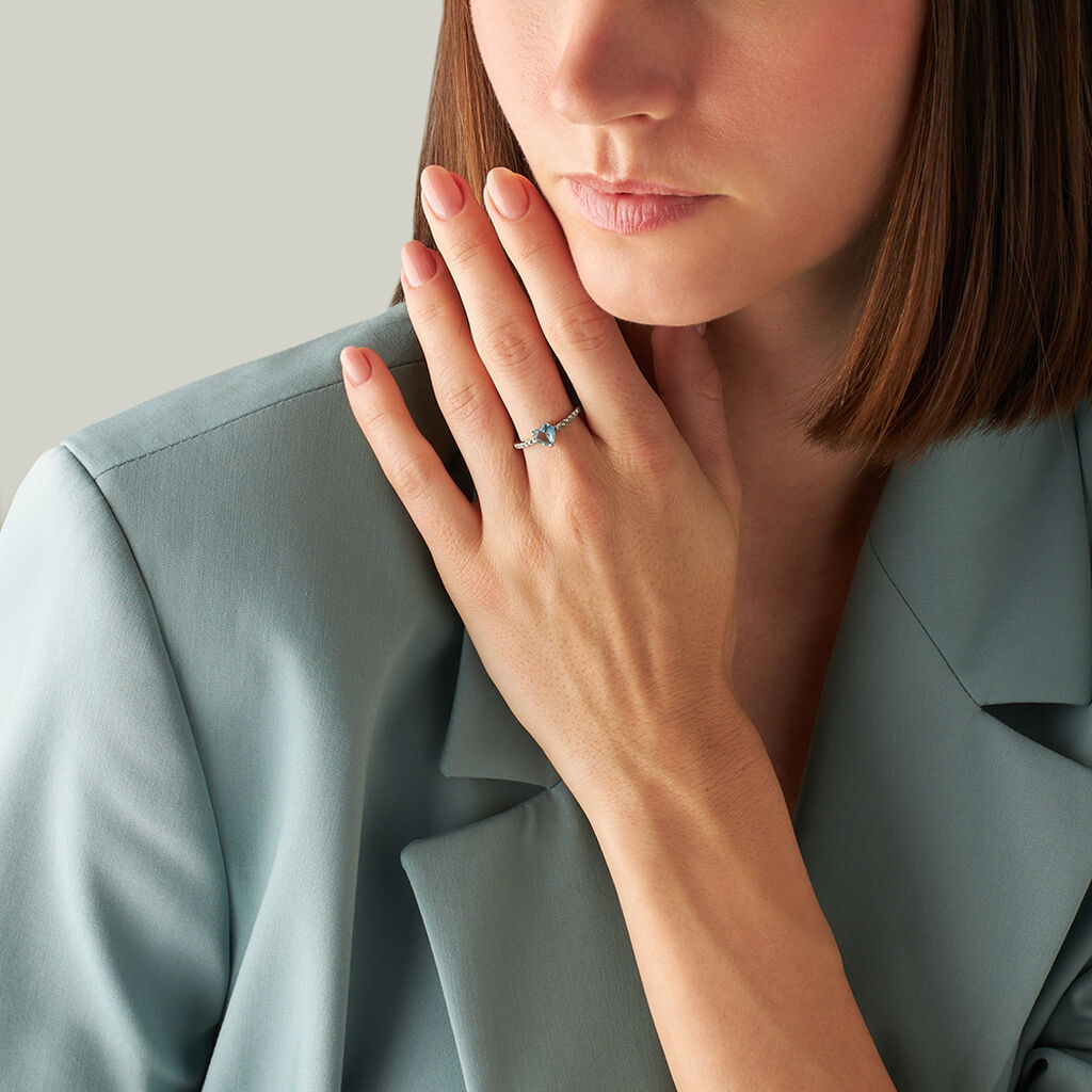Anello Solitario Lady Chic Acciaio Cristallo - Anelli con Pietre Donna | Stroili