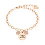Bracciale Lady Message Acciaio Rosato Disney e Cristalli
