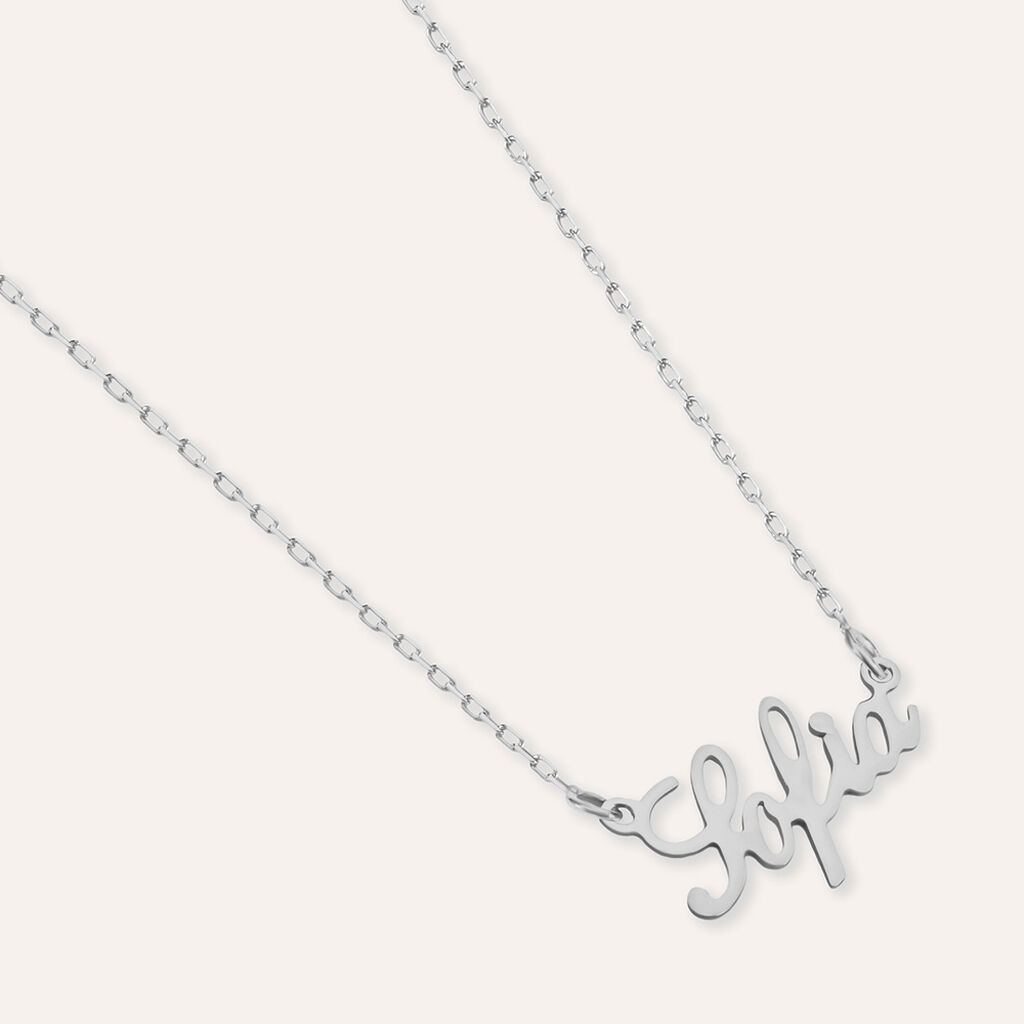 Collana Sofia Gold Names Oro Bianco