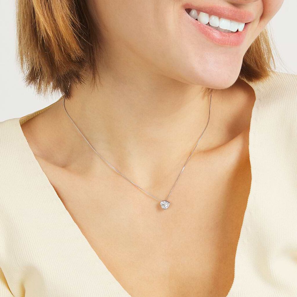 Collana Silver Elegance Argento Rodiato Cubic Zirconia