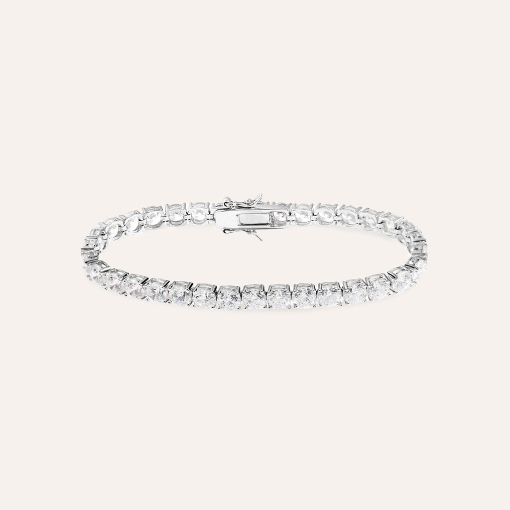 Bracciale Tennis Silver Elegance Argento Rodiato Cubic Zirconia