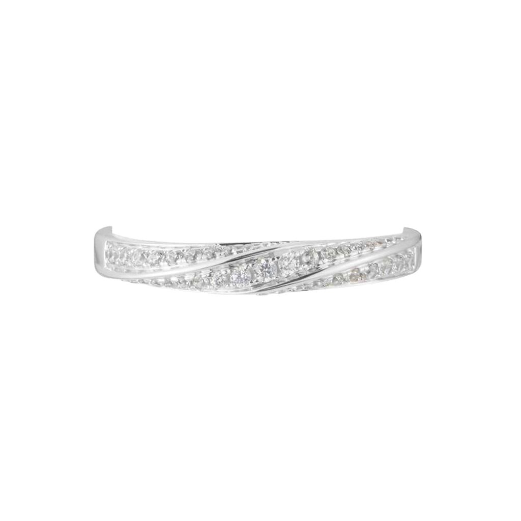 Anello Fascia Claire Oro Bianco Cubic Zirconia - Anelli con Pietre Donna | Stroili