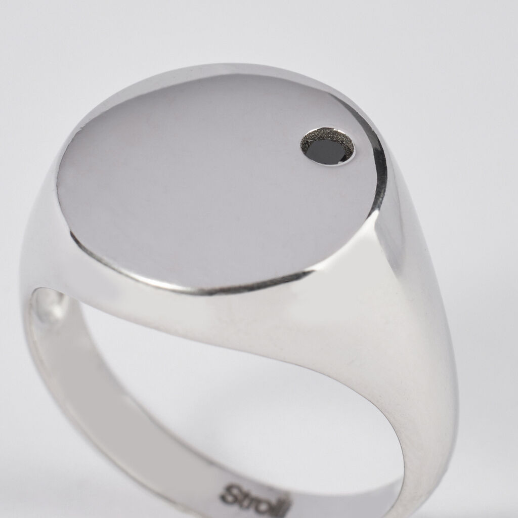 Anello Chevalier Gentleman Argento Rodiato Cubic Zirconia