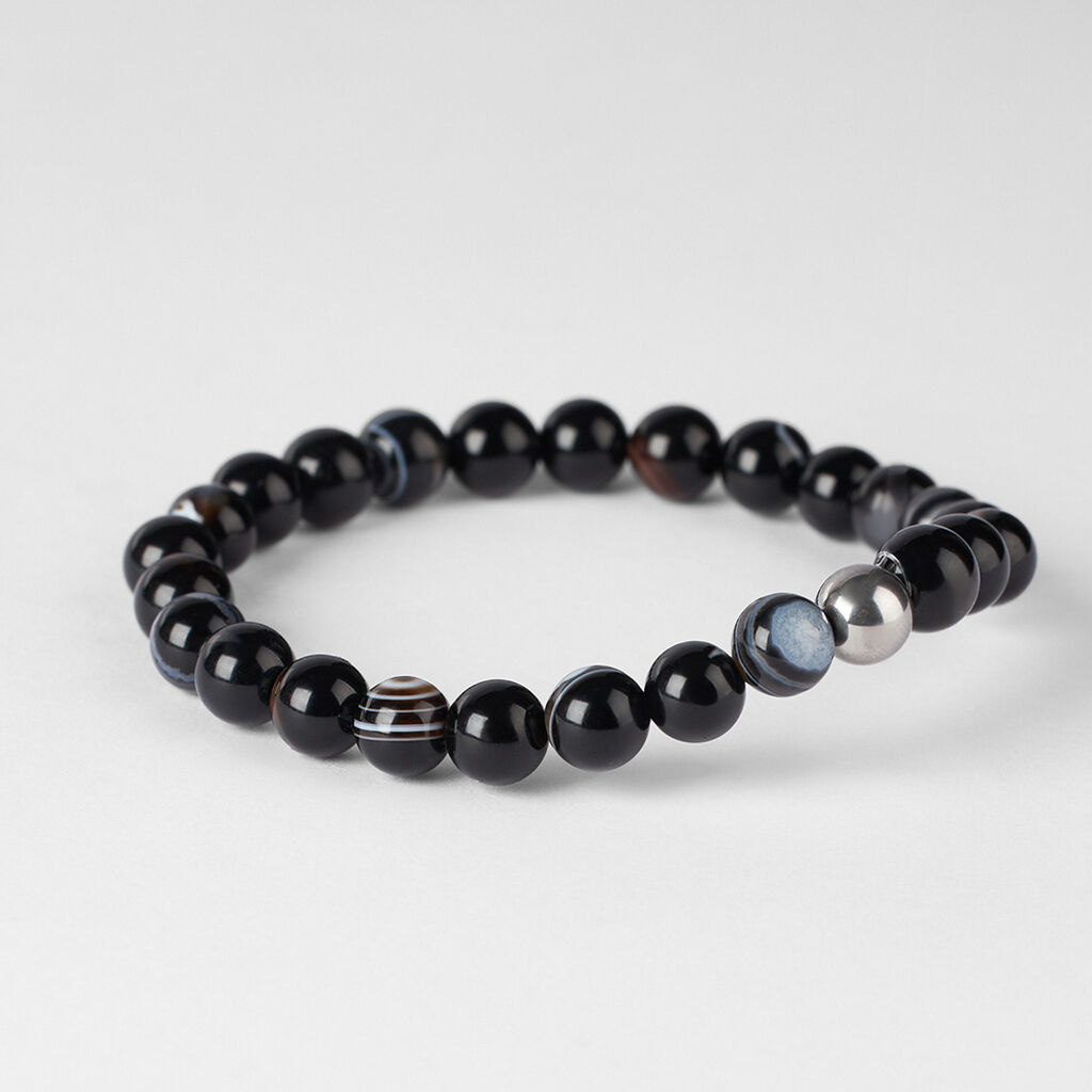 Bracciale Man Code Acciaio Onice