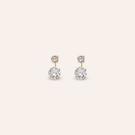 Orecchini Lobo Doppio Punto Luce Bon Ton Oro Giallo Cubic Zirconia - Orecchini a Lobo Donna | Stroili