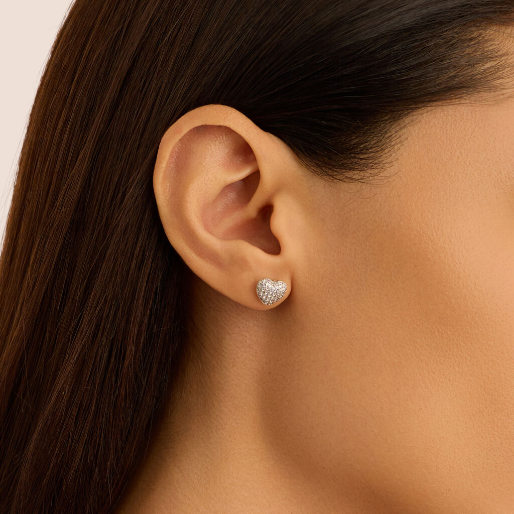 Orecchini Lobo Silver Shine Argento Rodiato Cubic Zirconia - Orecchini a Lobo Donna | Stroili