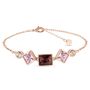 Bracciale Violet Ottone Rosa Cristallo