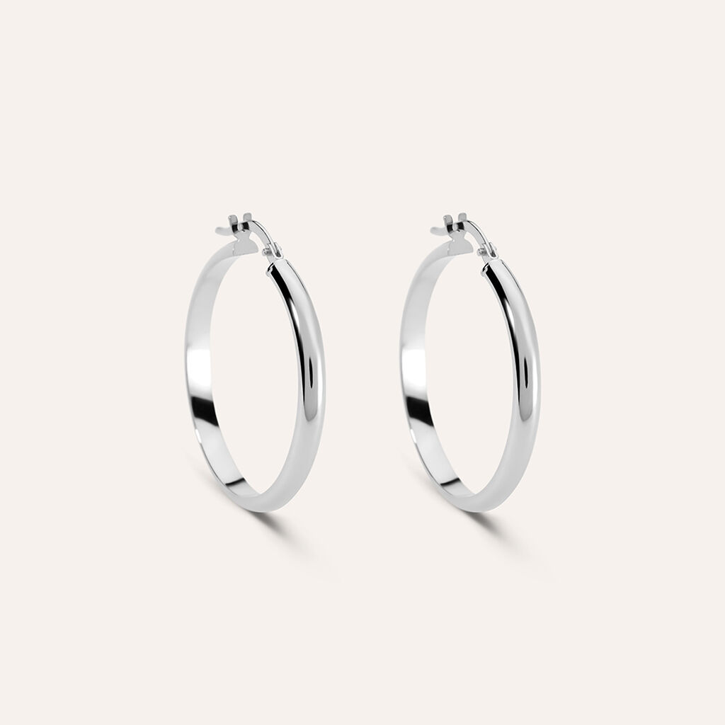 Orecchini A Cerchio Toujours Oro Bianco