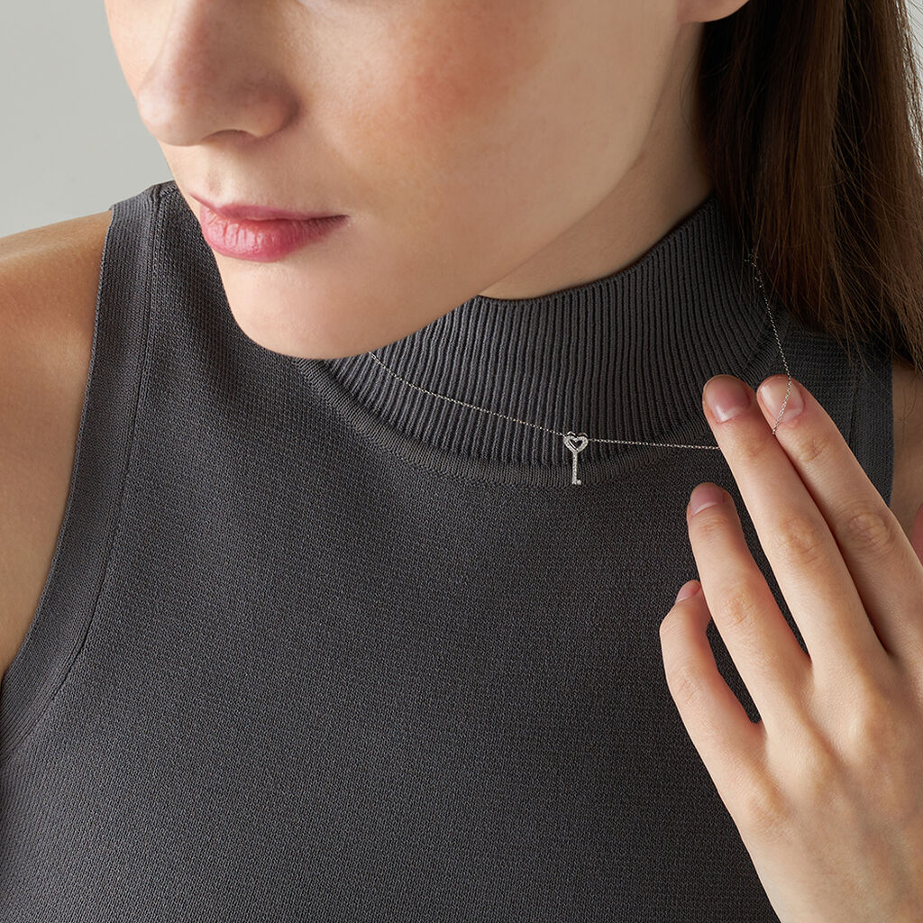 Collana Sophia Oro Bianco Diamante - Collane Donna | Stroili