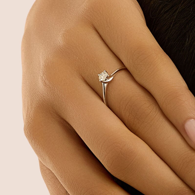 Anello Solitario Firmamenti Oro Bianco Diamante - Anelli con Pietre Donna | Stroili