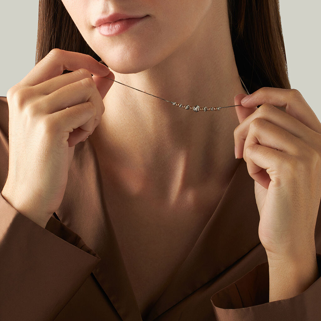 Collana Silver Collection Argento Bicolore Bianco / Rosa - Collane Donna | Stroili