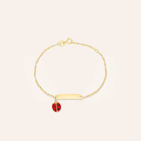 Bracciale Con Targhetta Holy Oro Giallo Cristallo - Bracciali con Incisione Bambino | Stroili