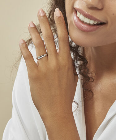 Anello Fascia Sophia Oro Bianco Diamante