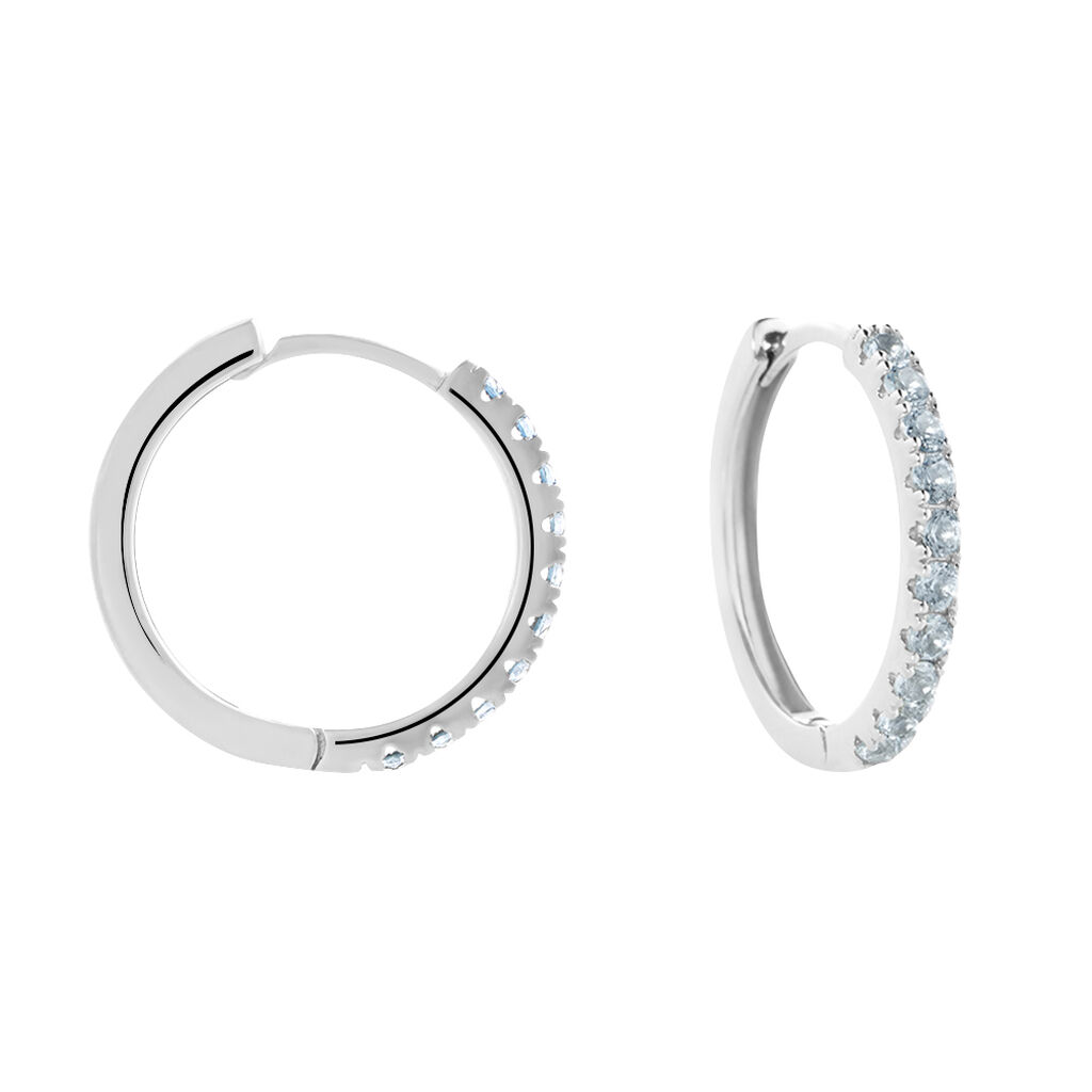 Orecchini A Cerchio Silver Rainbow Argento Rodiato Cubic Zirconia