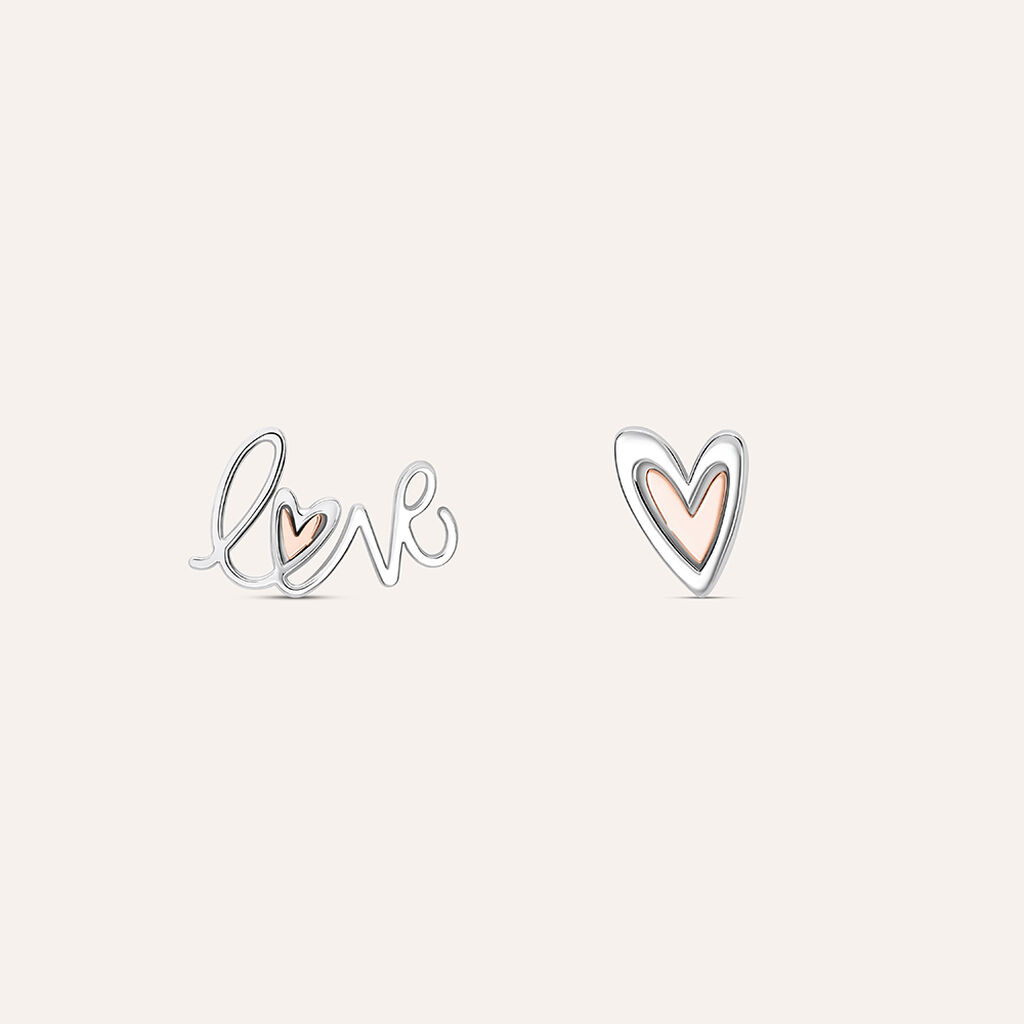 Orecchini Spaiati Silver Collection Argento Bicolore Bianco / Rosa - Gioielli Donna | Stroili
