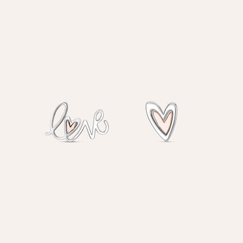 Orecchini Spaiati Silver Collection Argento Bicolore Bianco / Rosa - Gioielli Donna | Stroili