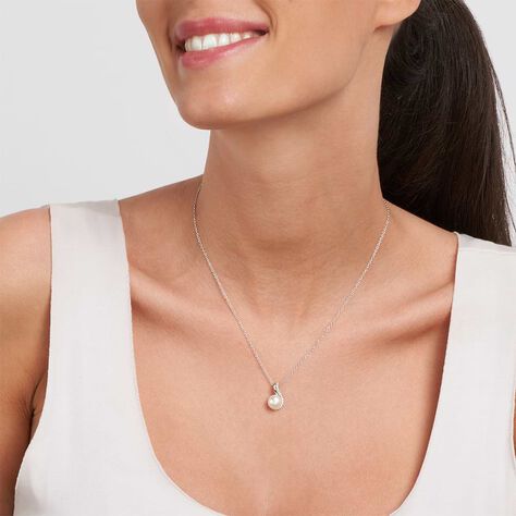 Collana Silver Pearls Argento Rodiato Cubic Zirconia Perla sintentica - Collane Donna | Stroili