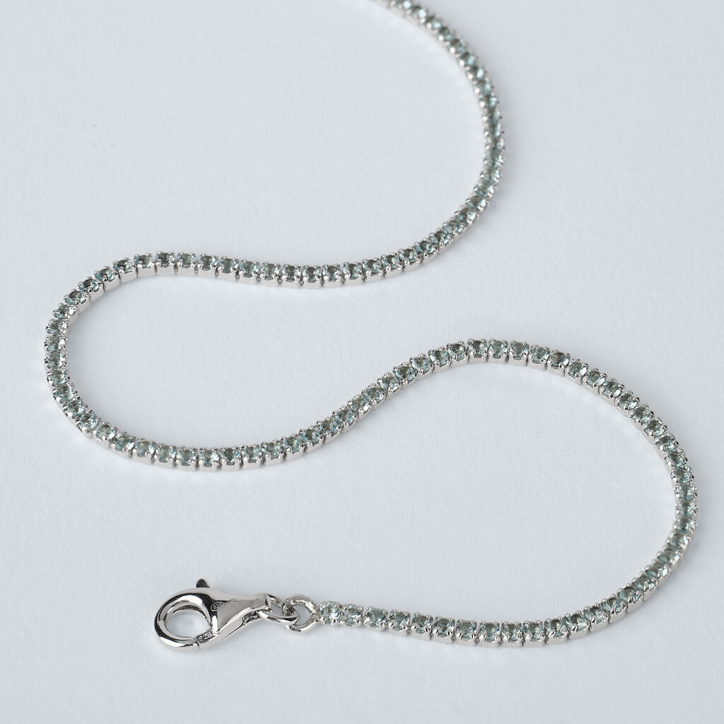 Cavigliera Silver Rainbow Argento Rodiato Cubic Zirconia