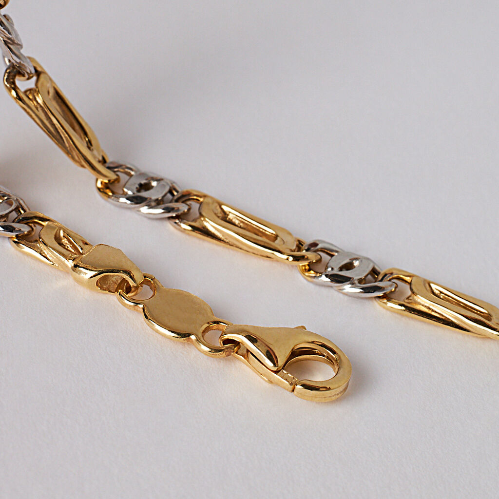 Bracciale Catena L'homme Or Oro Bicolore - Bracciali Uomo | Stroili