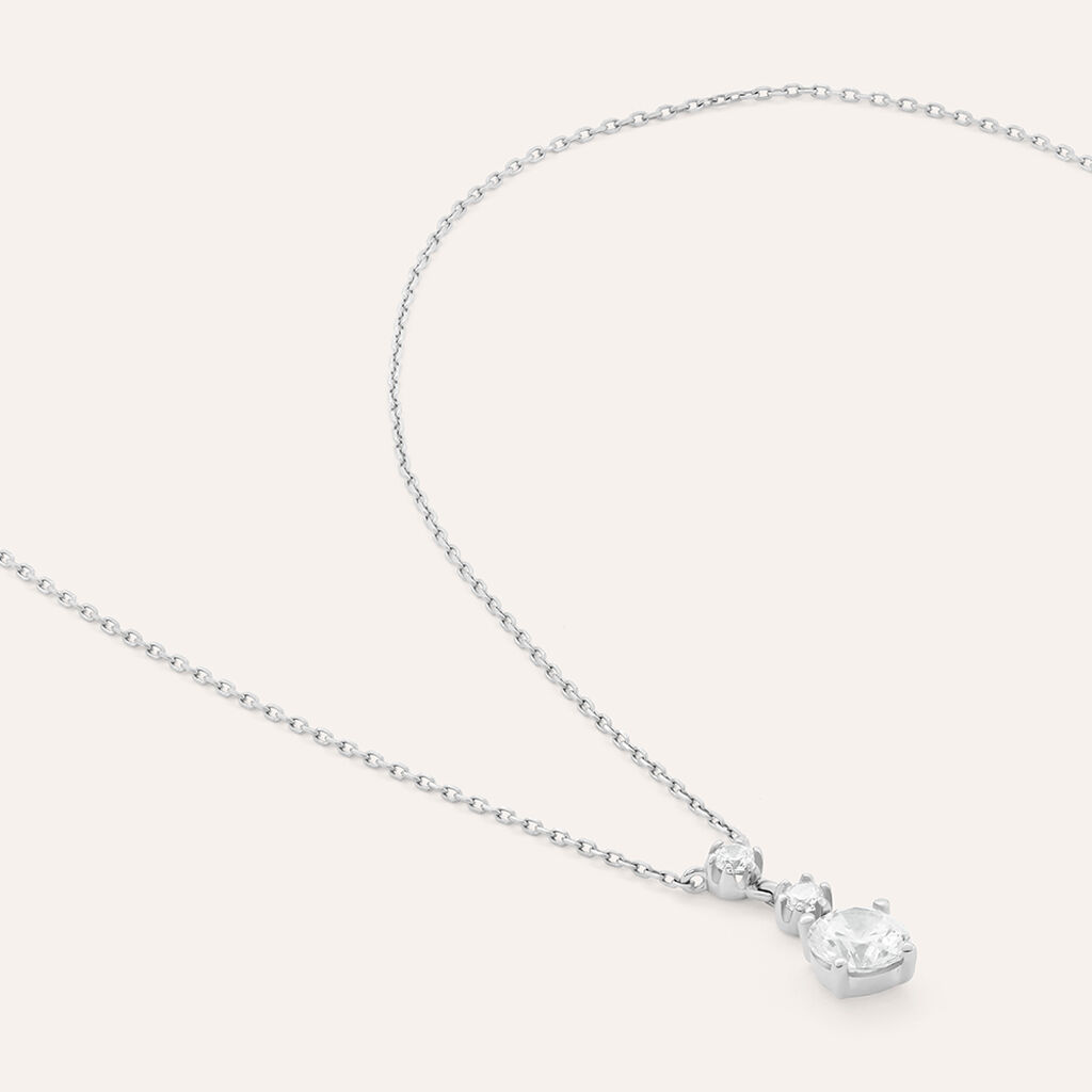 Collana Claire Oro Bianco Cubic Zirconia - Collane Donna | Stroili