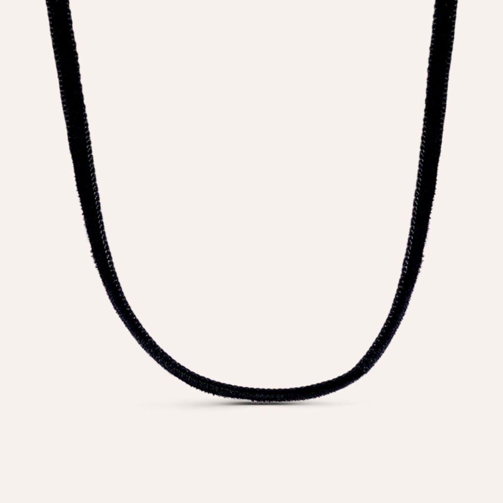 Choker Radiance Acciaio Dorato e Velluto