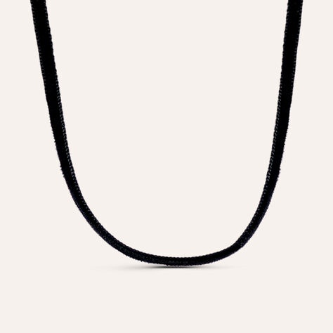Choker Lady Code Acciaio Dorato e Velluto - Catenina Unisex | Stroili