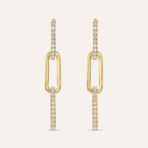 Orecchini Pendenti Diamade Glam Oro Giallo Diamante Lab-Grown - Orecchini a Lobo Donna | Stroili