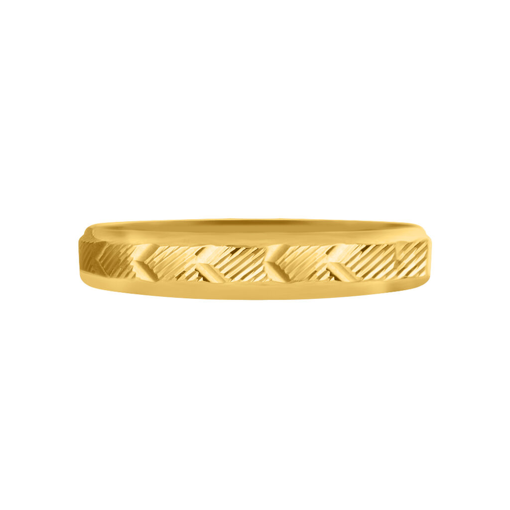 Fede Classica Diamantata 3 mm Oro Giallo