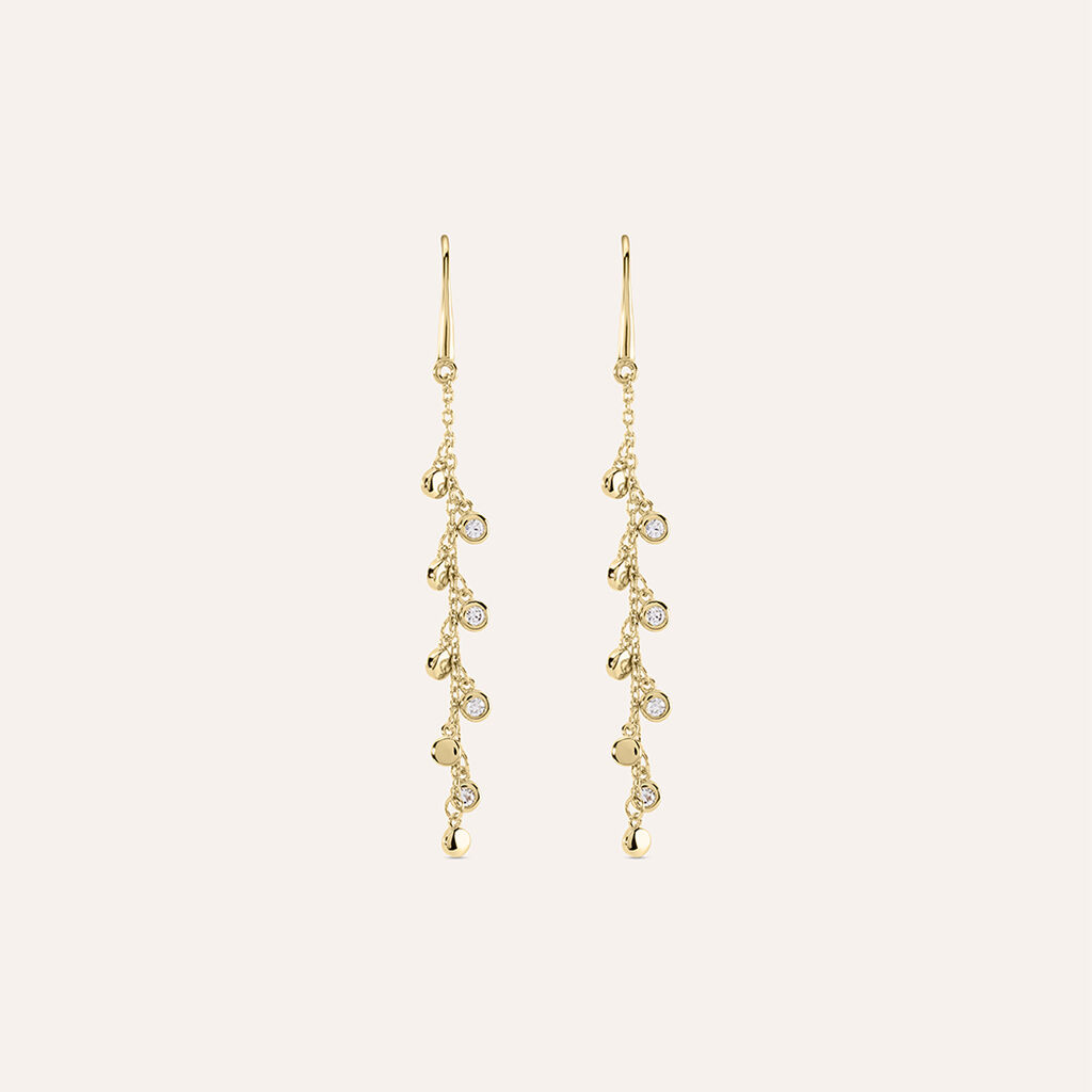 Orecchini Pendenti Golden Dream Placcato Oro Giallo Cubic Zirconia