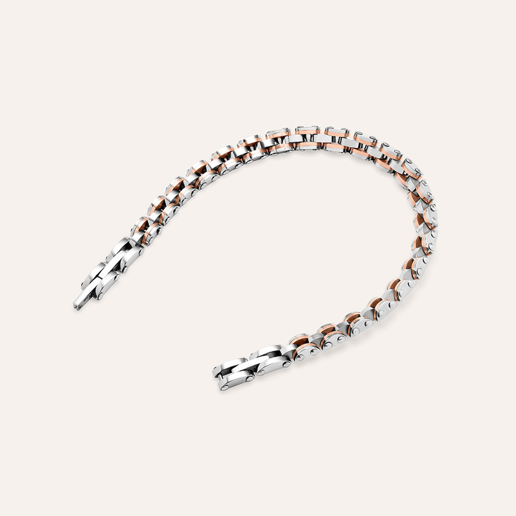 Bracciale Catena Man Code Acciaio Bicolore - Bracciali Uomo | Stroili