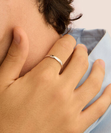 Fede Classica 3 mm Argento Rodiato