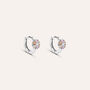 Orecchini A Cerchio Silver Baby Argento Rodiato Cubic Zirconia