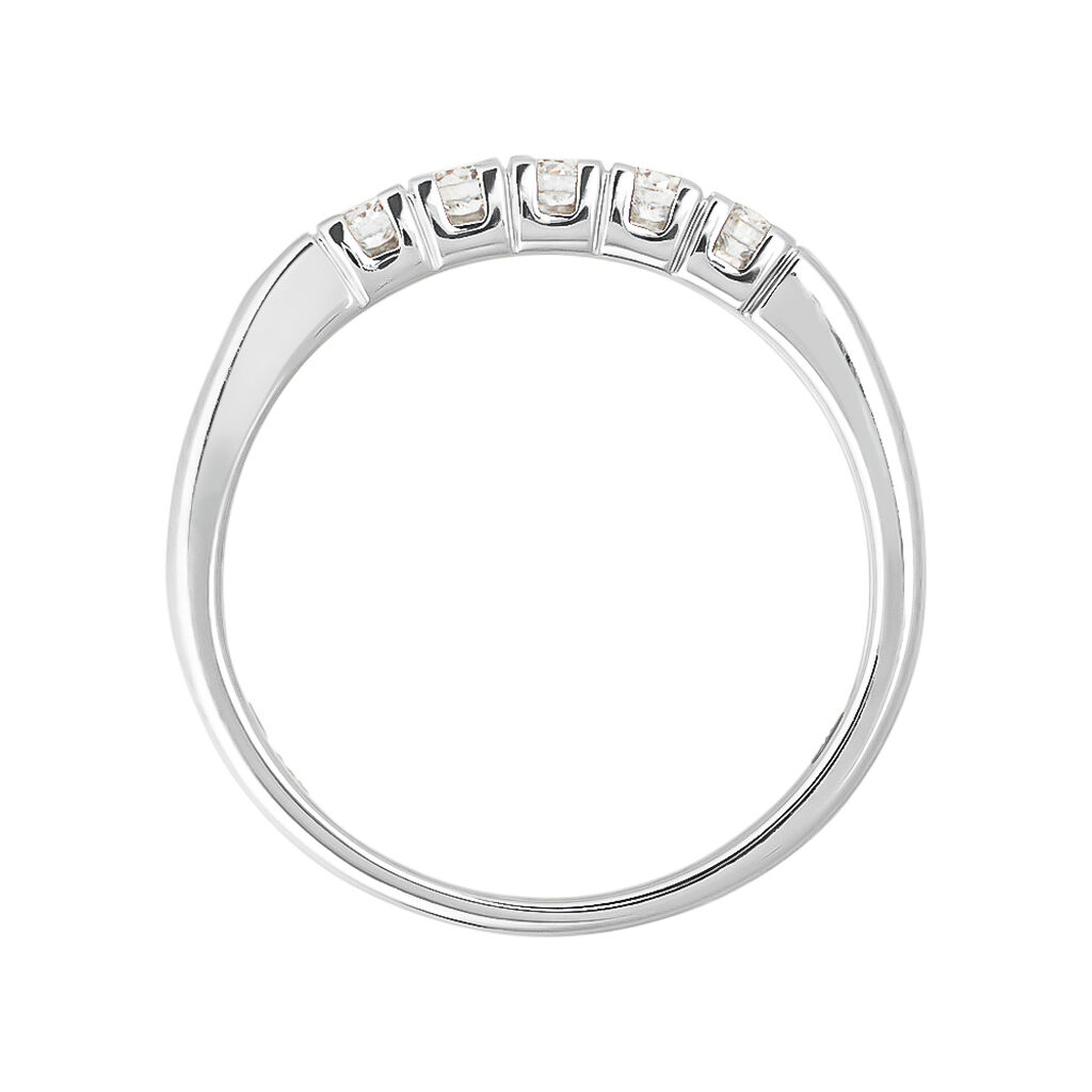 Anello Riviere Firmamenti Oro Bianco Diamante