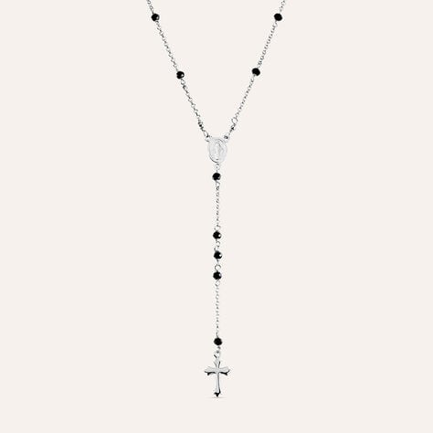 Collana Rosario Silver Soul Argento Rodiato Cristallo - Collane Rosario Donna | Stroili