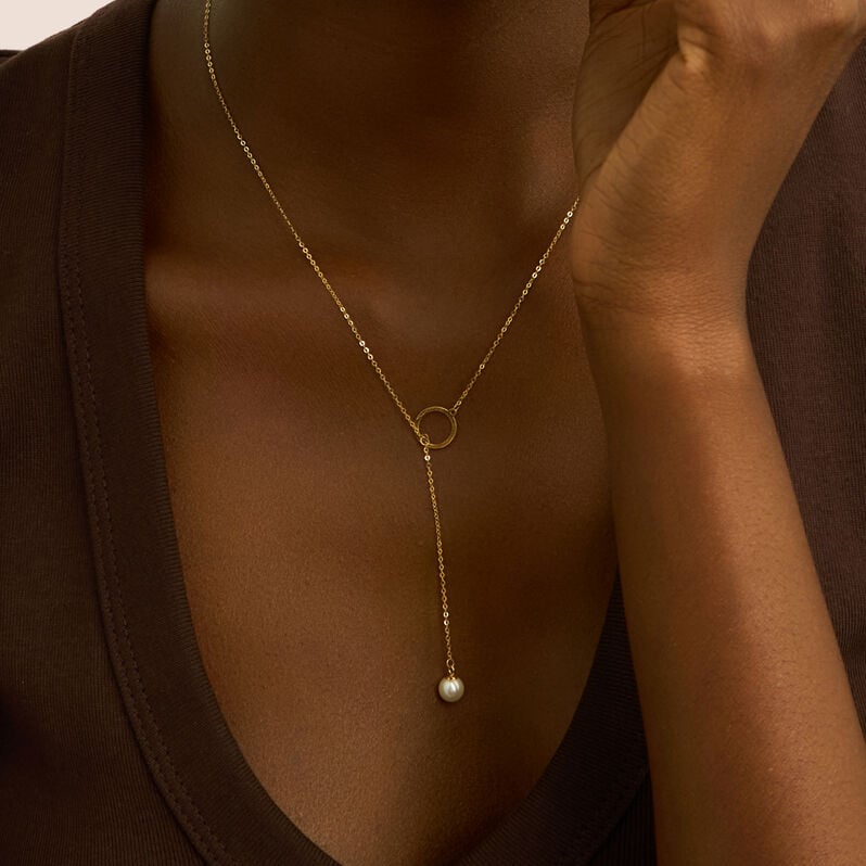 Collana Gabrielle Oro Giallo Perla D'Acqua Dolce - Collane Donna | Stroili