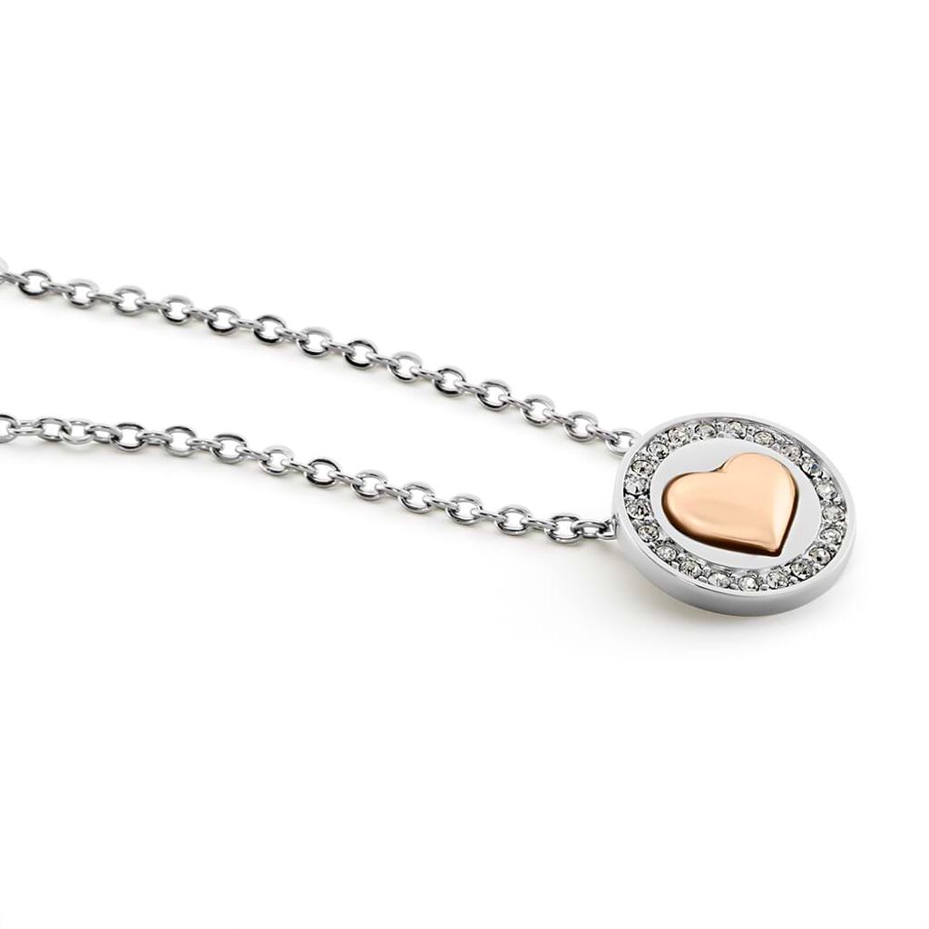 Collana Lady Chic Acciaio Rosa Cristallo - Collane Donna | Stroili