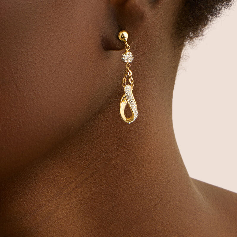 Orecchini Pendenti Crystal Gold Oro Giallo Cristallo - Orecchini Pendenti Donna | Stroili