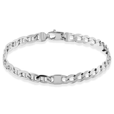 Bracciale Catena Gentleman Argento Rodiato