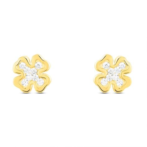 Orecchini Lobo Crystal Gold Oro Giallo Cristallo - Orecchini a Lobo Donna | Stroili
