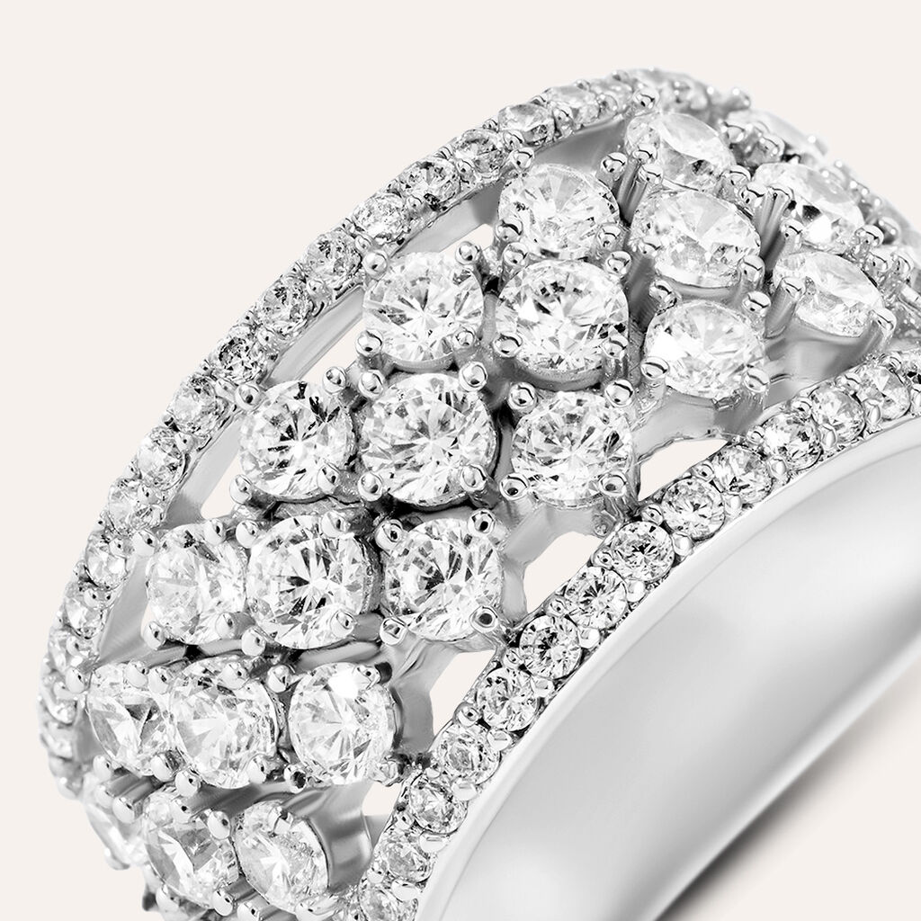 Anello Fascia Red Carpet Argento Rodiato Cubic Zirconia