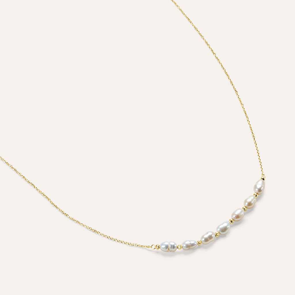 Collana Gabrielle Oro Giallo Perla D'Acqua Dolce - Collane Donna | Stroili
