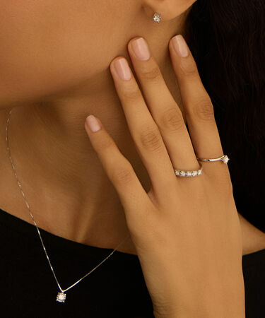 Anello Solitario Valentino Diamotion Oro Bianco Diamante