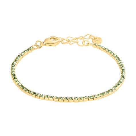 Bracciale Tennis Romantic Shine Metallo Dorato Cristallo - Bracciali Tennis Donna | Stroili