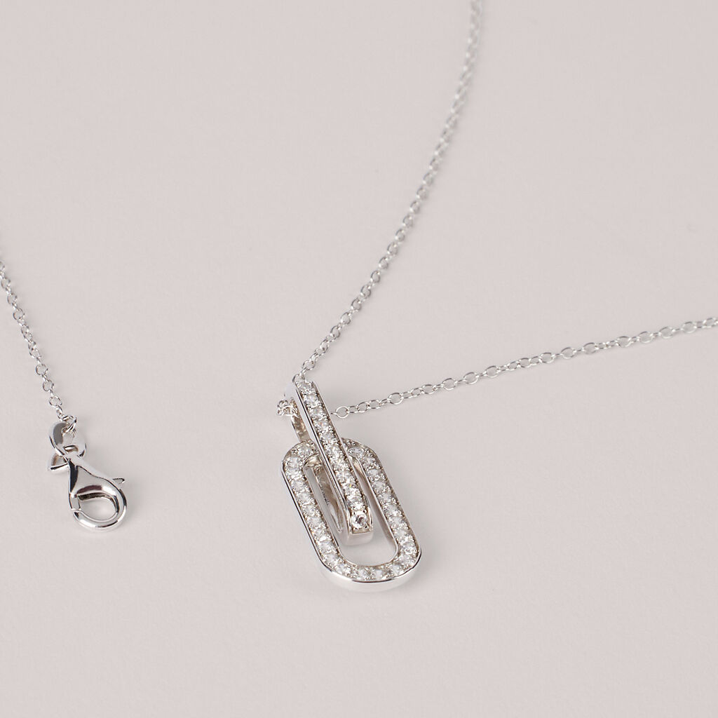 Collana Silver Shine Argento Rodiato Cubic Zirconia