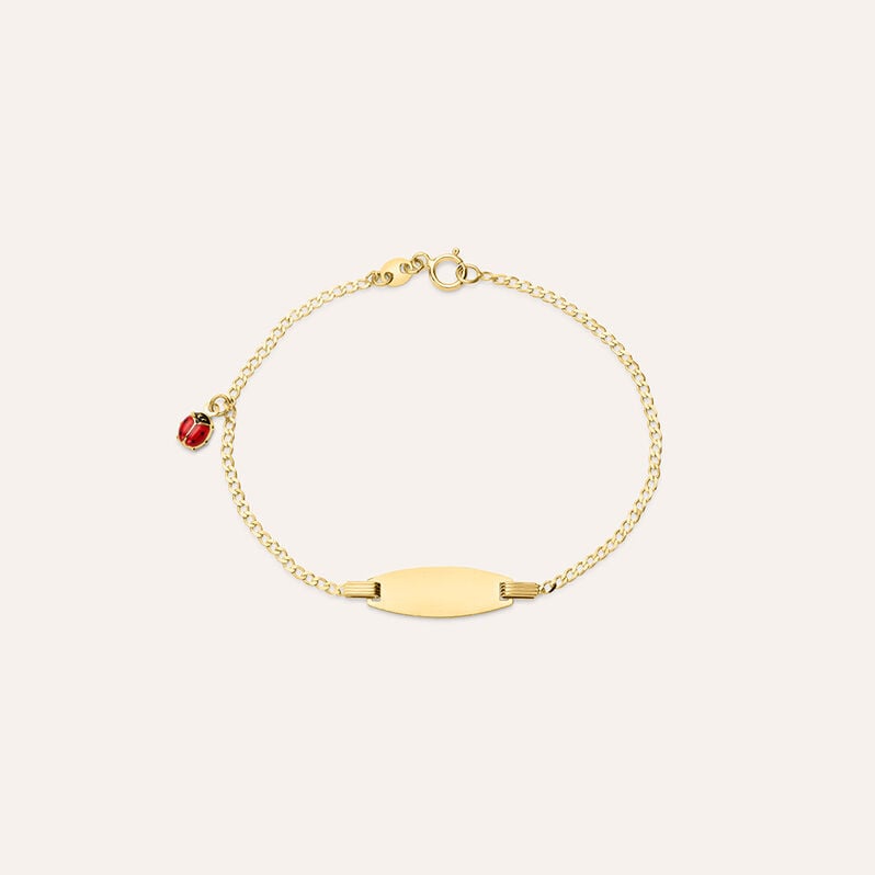 Bracciale Con Targhetta Holy Oro Giallo - Bracciali con Incisione Bambino | Stroili