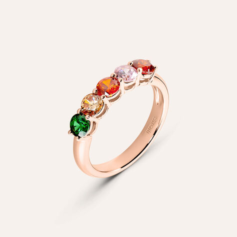 Anello Riviere Silver Rainbow Argento Rosa Cubic Zirconia - Anelli Riviere Donna | Stroili