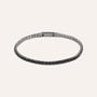 Bracciale Tennis Gentleman Argento Nero Cubic Zirconia
